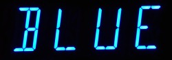 Picture of 4 digit 16 segment alphanumeric 1 inch LED display - Blue