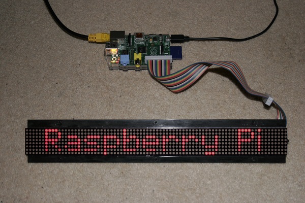 Rasberry Pi with LDP-8008 LED Matrix Display
