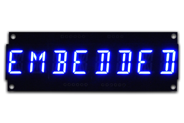 8 digit 14 segment alphanumeric 0.56 inch LED display - Blue