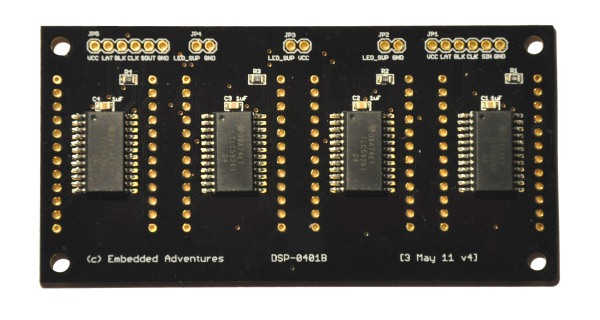 LED Display 4 digit 1" 16 Segment Alphanumeric DSP-0401B-YELLOW Yellow 