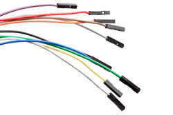 Jumper wires...they're fantastic when you're prototyping Lots of colours so you know what you're connecting to what.