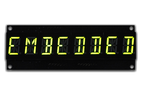 8 digit 14 segment alphanumeric 0.56 inch LED display - Green