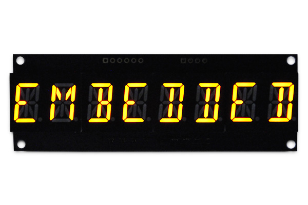 8 digit 14 segment alphanumeric 0.56 inch LED display - orange