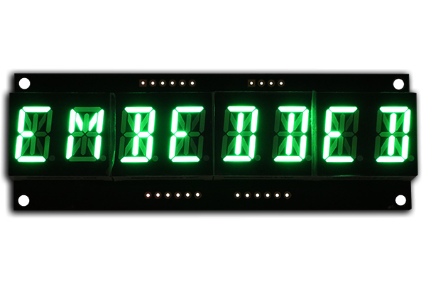 8 digit 14 segment alphanumeric 0.56 inch LED display - Pure Green