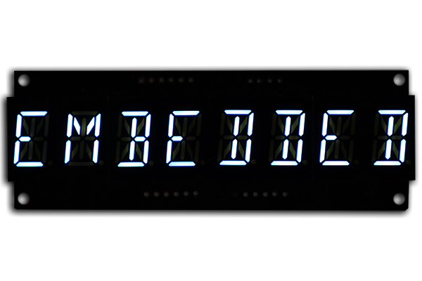 8 digit 14 segment alphanumeric 0.56 inch LED display - white