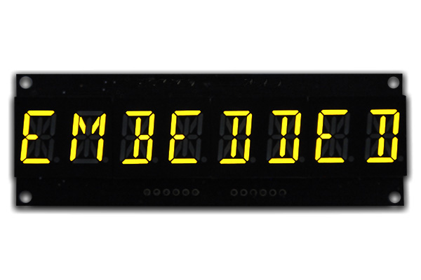 8 digit 14 segment alphanumeric 0.56 inch LED display - Yellow