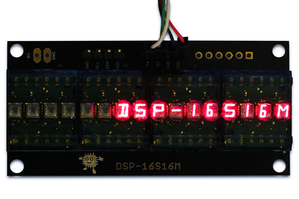 16 digit 16 segment alphanumeric micro LED display - red
