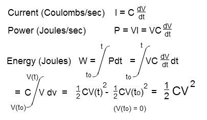 Capacitor formulae